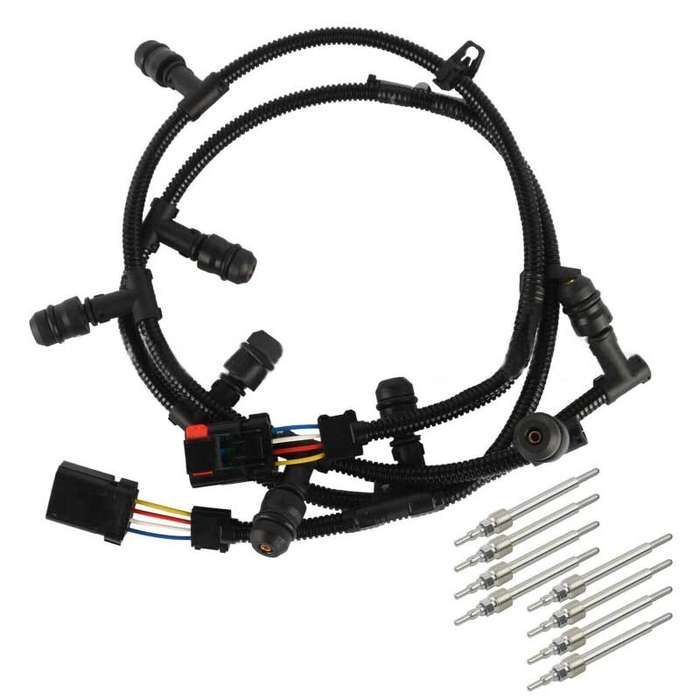 8x Glow Plugs & Plug Harnesses & ControlleFIt For Ford 6.0L Powerstroke Diesel