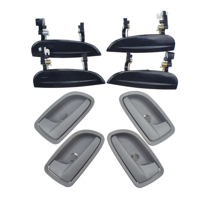 8Pcs NEW Front Rear Left Right Exterior Interior Door Handle For 2003-05 Kia Rio