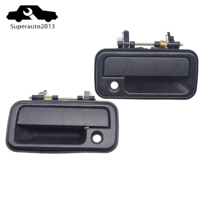 New Pair Front Left Right Exterior Door Handle Black For 1988-1995 Isuzu Pickup