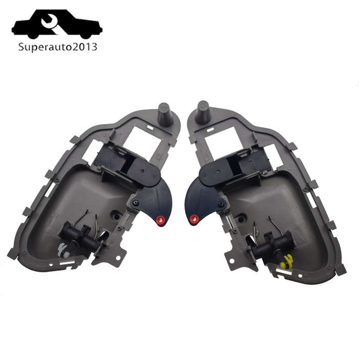 2X New Left & Right Side Interior Door Handle Gray For Chevy GMC Tahoe Suburban