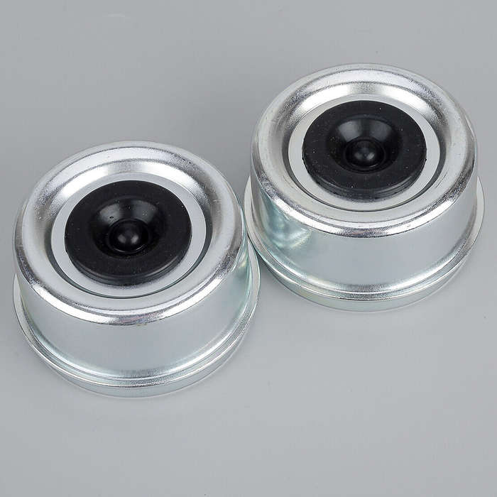 2x 1.98" Trailer Camper RV Camper Axle Dust Cap Grease Cover Extra Plug New