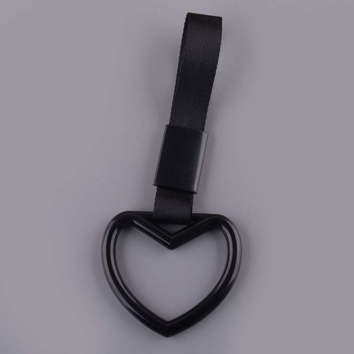 Black Heart Car Subway Ring Tow Hook Charm Drift Overhead Door Handle
