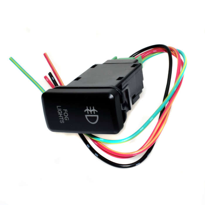 Push Switch Blue LED Fog Light For Toyota FJ Cruiser Fortuner Hilux 2007-2014