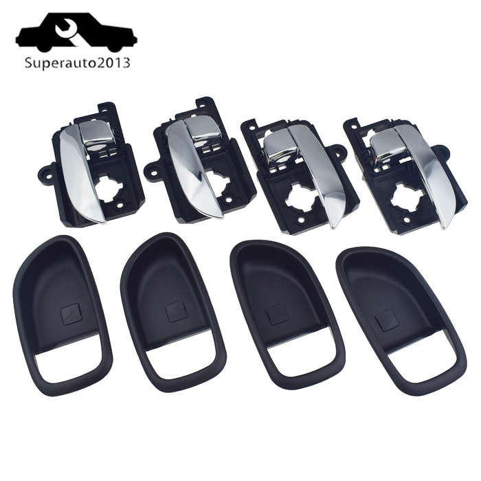 8X Front Rear Left Right Inside Door Handle & Bezel For 2007-10 Hyundai Elantra