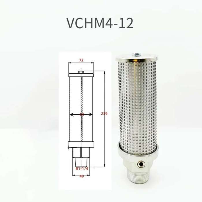 1PCS New Blowing Bottle Machine Silencer Anti Frost Stainless Steel Muffler