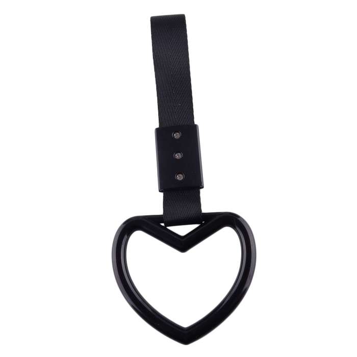 Black Heart Car Subway Ring Tow Hook Charm Drift Overhead Door Handle