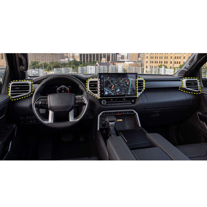 4pcs Dashboard Side Air Vent Outlet Cover Trim Fit for Toyota Tundra 2022