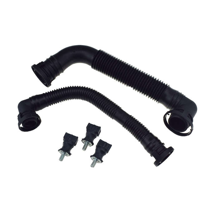 Secondary Air Pump Breather Hose & 3 Brackets For Audi A4 A6 VW Passat B6 Golf 5