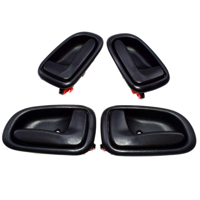 4PC Front Rear Left Right Inner Door Handle Black For Toyota Corolla Geo Prizm