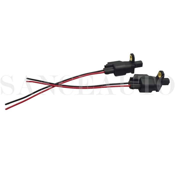 Rear ABS Wheel Speed Sensor W/ Connector 4pcs for Volvo C30 Ford Lincoln Jaguar