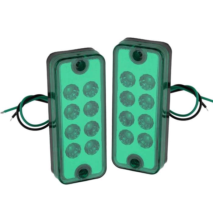 2x 4" 8LED Clearance Corner Light Side Marker Lamp Truck Trailer Lorry