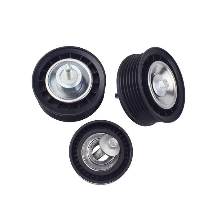 Lower Upper Belt Idler Pulley Set 3PCS LR028879 for Range Rover Evoque LR028878