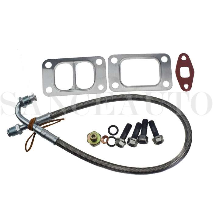 Turbo Oil Feed Line Tube For Dodge Ram 5.9L Cummins 12V 89-98 W/ Connectors Set