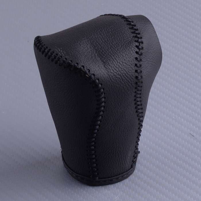 Car Black PU Leather Gear Shift Lever Knob Cover Trim Fit for Honda CRV 15 2016