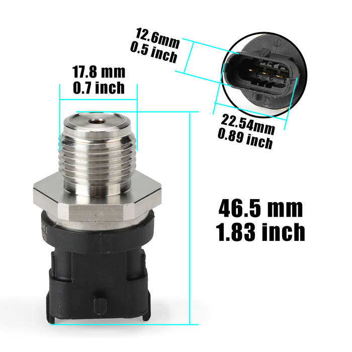 For Cummins New Fuel Rail High Pressure Sensor 0061537828 0281002907
