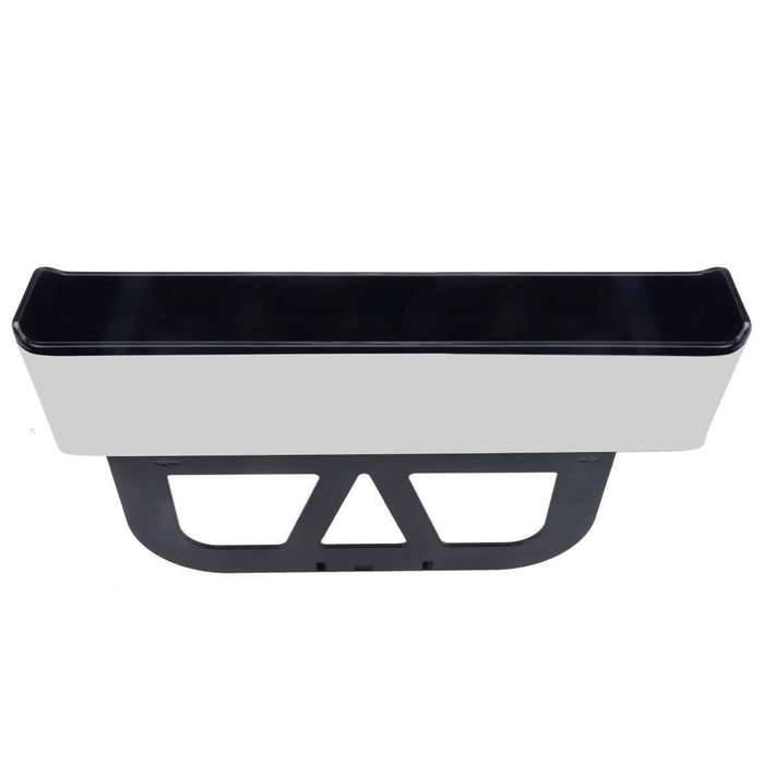 Car White Seat Gap Filler Storage Box Phone Holder Organizer