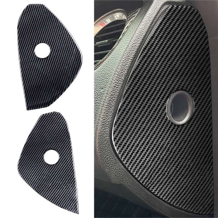 Carbon Fiber Dashboard Side Decor Cover Trim Fit For Ford Mustang 09-14