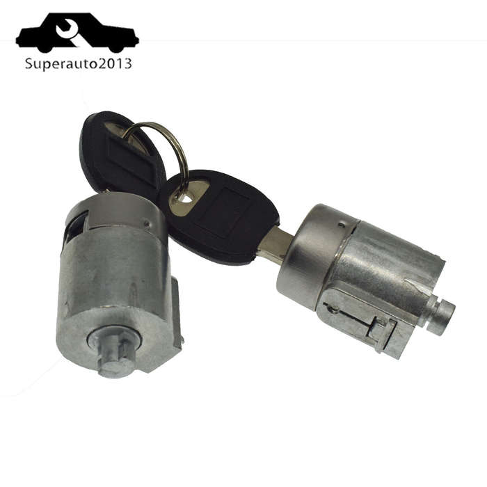 For Silverado Ignition Key Switch Lock & 2 Door Lock Cylinder & 2 Keys Set