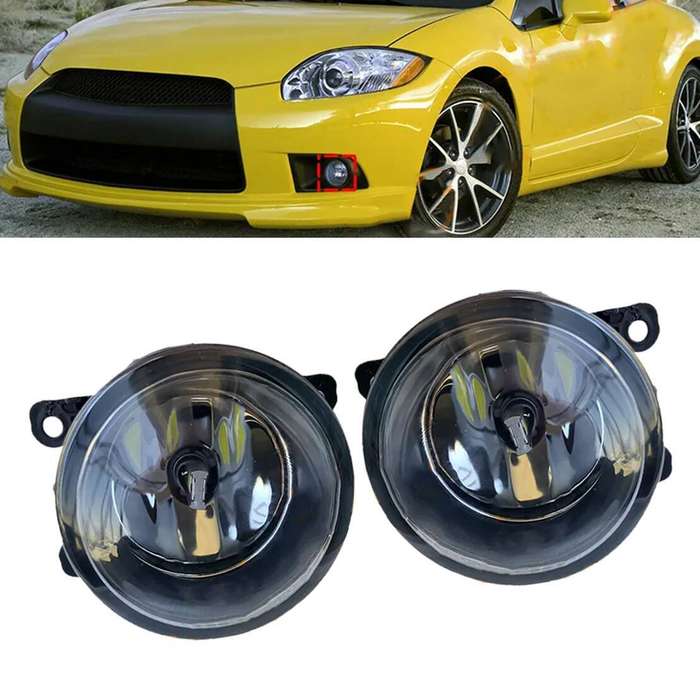 1Pair Front Bumper Fog Light Lamp Fit for Mitsubishi Endeavor 2006-12