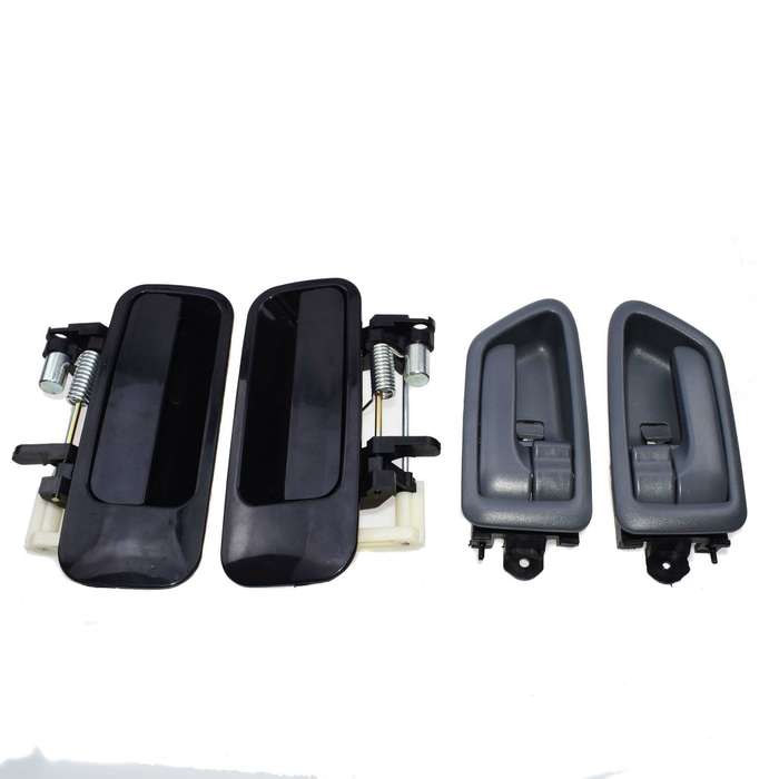 Rear Pair Black Outside & Gray Pair Inside Door Handle FOR Toyota Camry 97-01