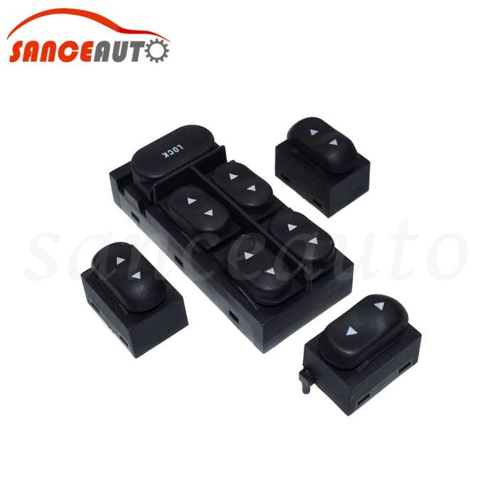 1 Main+3 Single Power Window Switch For Ford Mustang 94-04 F4ZZ14529A F4ZZ14529B