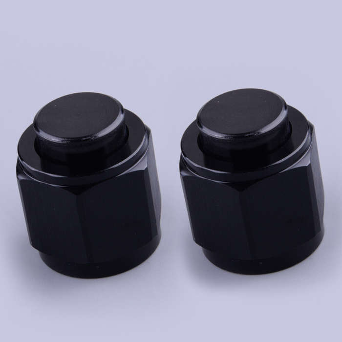 2pcs Black Aluminum 10AN Female Flare Fitting Cap Block Off For Fuel Systems A6