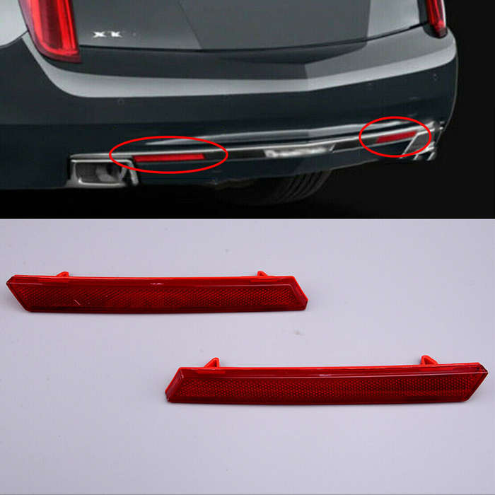Rear Bumper Reflector Set Fits For Cadillac XTS 2013 2014 2015 2016 2017 New