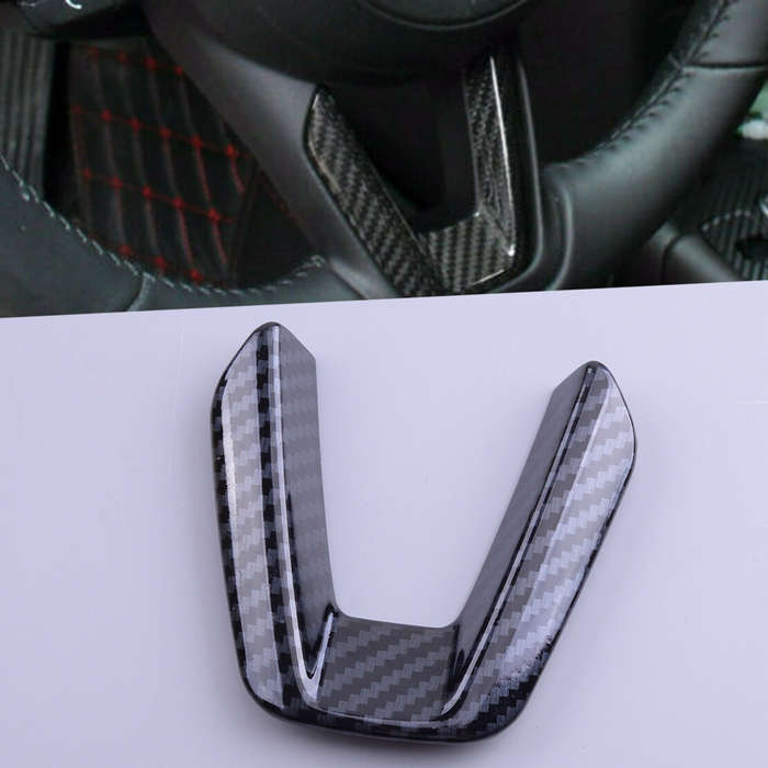 Steering Wheel Center Lower Trim Cover Carbon Fiber Style Fit For Mazda 3 6 CX-5