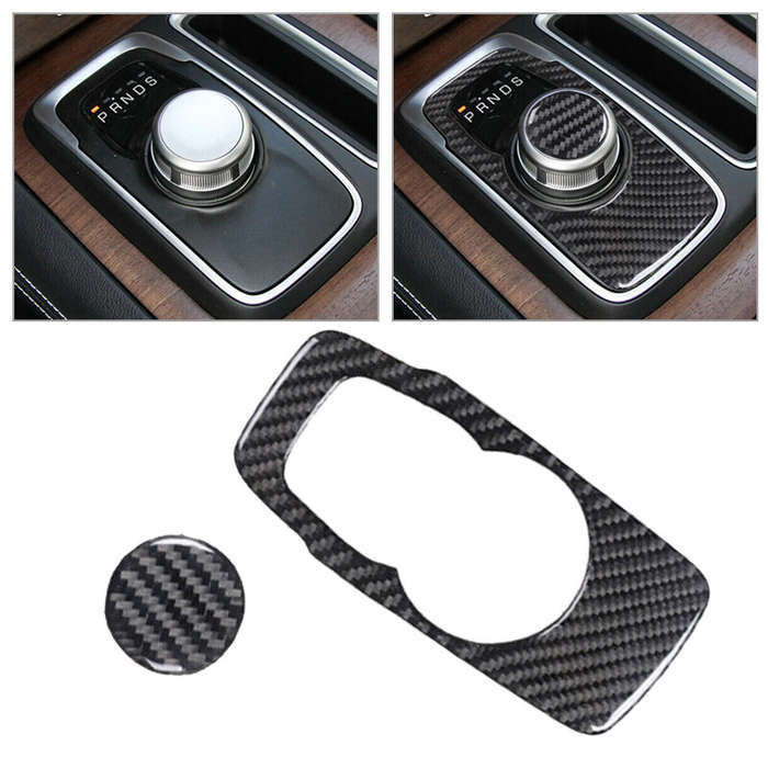 Car Carbon Fiber Center Gear Shift Panel Cover Trim Fit for Chrysler 300 2015-22