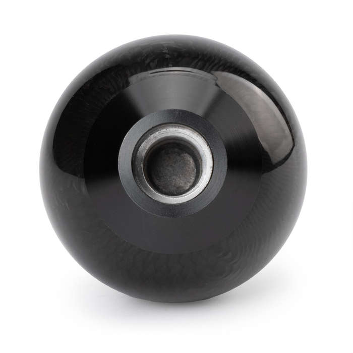 Universal Round Shift Knob 5 6 Speed Carbon Fiber Gear Shifter Knob w/ Adapters