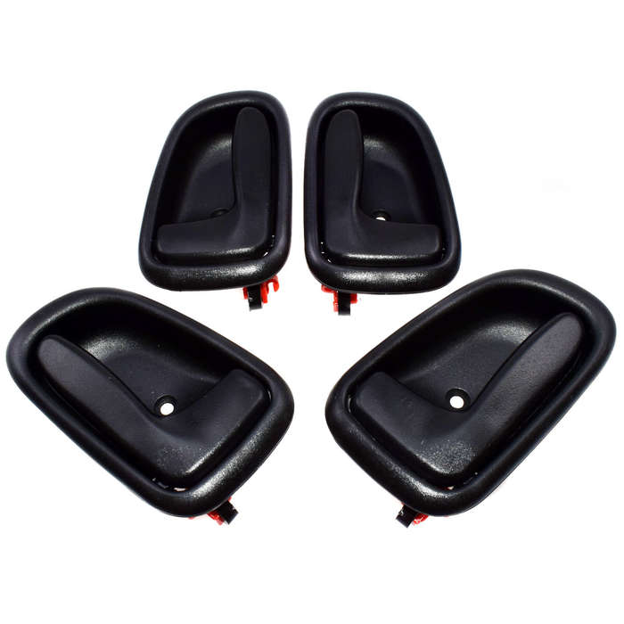 4PC Front Rear Left Right Inner Door Handle Black For Toyota Corolla Geo Prizm