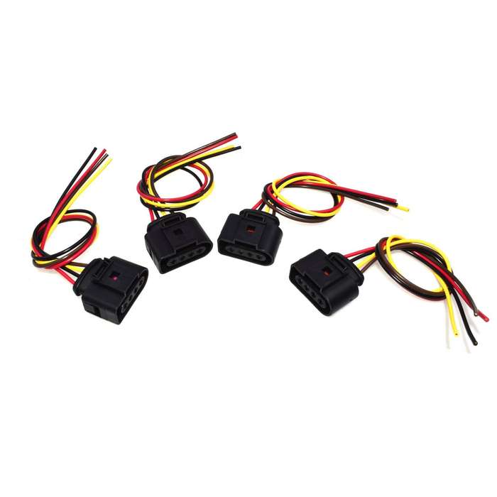 Ignition Coil Connector Repair Kit 4 x Harness Plug Wiring For Jetta Passat Audi