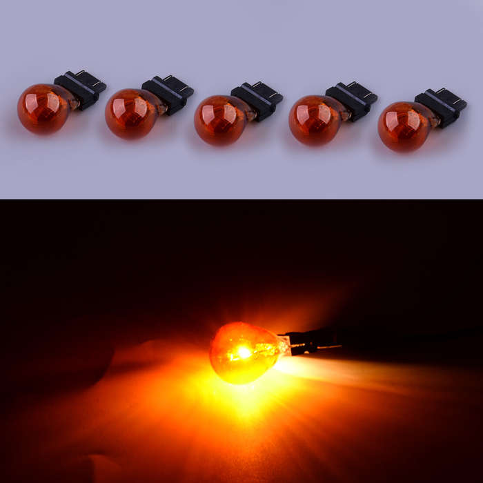 5x 3157 Amber Light Bulbs Tail Brake Backup Reverse Signal Lamp Turn Signal