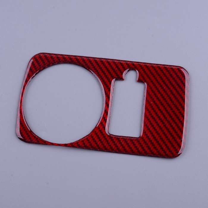 Red Carbon Fiber Headlight Switch Button Cover Fit for Ford Mustang 2005-2009