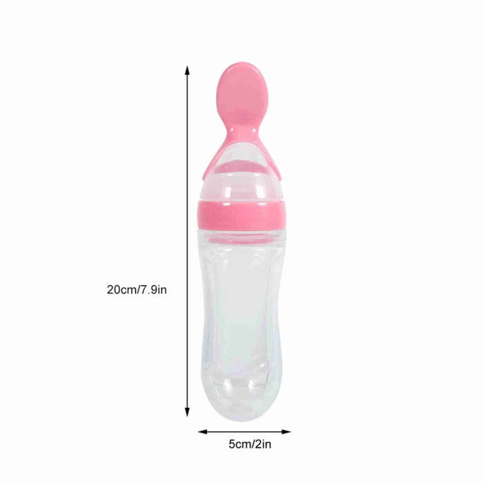 Baby Silicone Squeeze Feeding Bottle