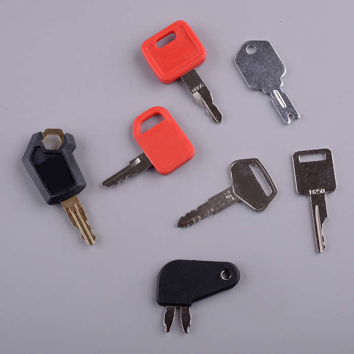 7pcs Heavy Equipment Keys fit for John Deere Cat Case Komatsu Bobcat Hitachi New