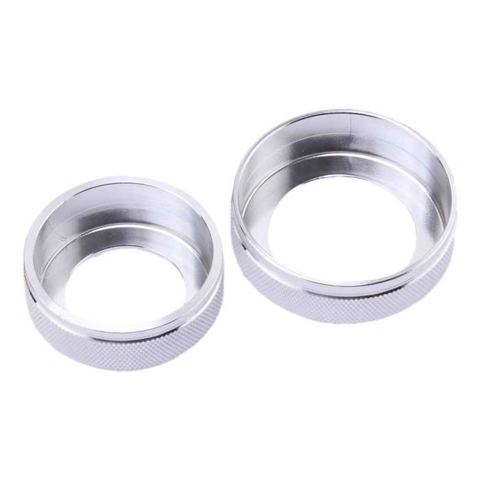 3pcs Silver AC Radio Switch Knob Ring Covers Fit For Ford Ranger 2023 2024 2025