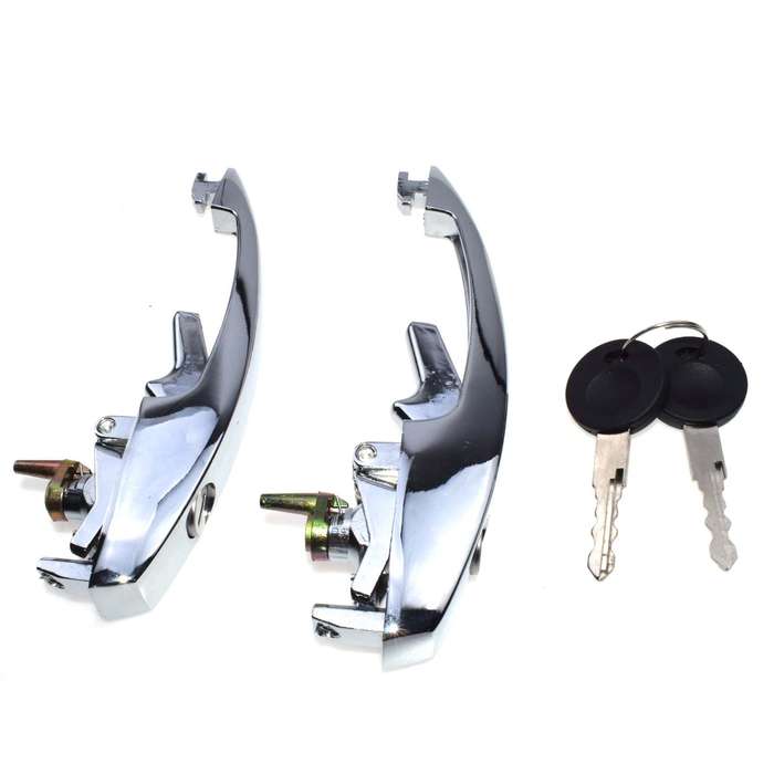Pair Outer Door Handles W/ Keys For VW Super Beetle Bug 1968-1979 113837205M New
