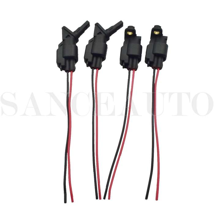 4pc ABS Wheel Speed Sensor W/ Connector Front Rear For Ford Jaguar Lincoln Volvo