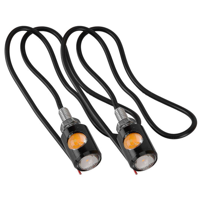 1Pair Universal Mini LED Motorcycle Turn Signal Indicator Blinker Light Lamp