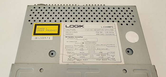 Logik Card Radio Head Unit | AM/FM Radio & CD Player | Complete with Harness & Accessories
