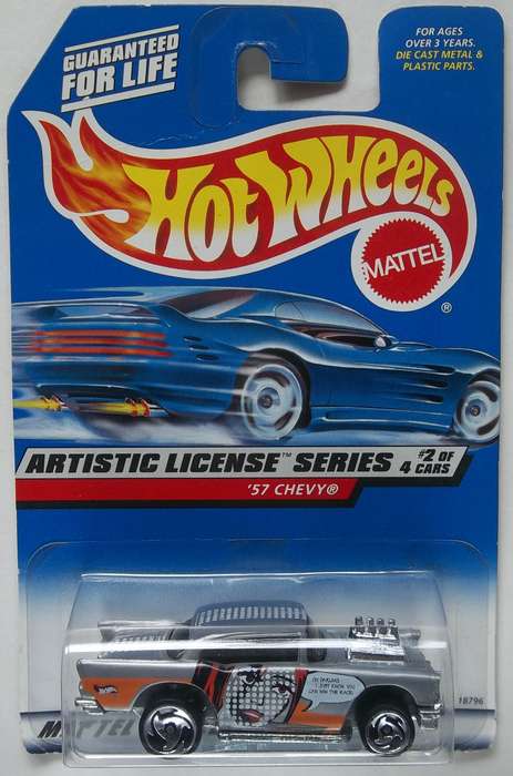 Hot Wheels ARTISTIC LICENSE SERIES 1957 Chevy ( Matchbox Scale ) HOTWHEELS Model Car