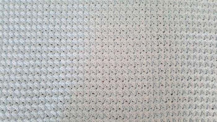 80 x 100cm Baby Blue Crochet Baby Blanket | 4-Ply Baby Wool