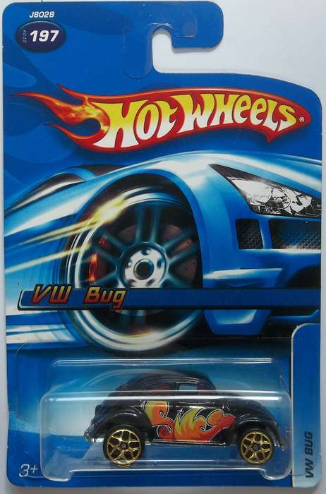 Hot Wheels #197 VW Bug Volkswagen Beetle HOTWHEELS 2006 Matchbox scale sealed on card