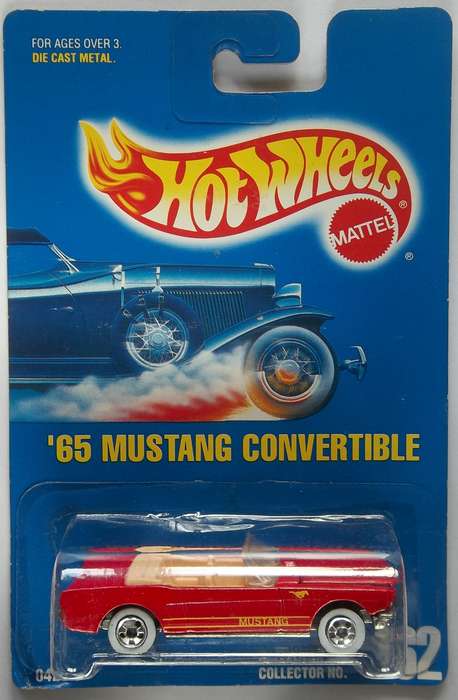 Hot Wheels 1965 Ford Mustang Convertible Matchbox Scale Vintage Die Cast 29 years Old 1991