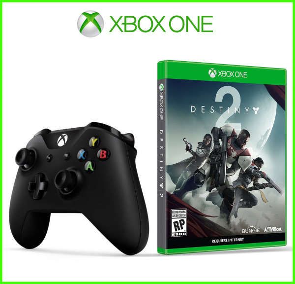 ORIGINAL XBOX ONE CONTROLLER + DESTINY 2 XBOX ONE GAME + Rechargeable Batteries **OFFERS WELCOME**