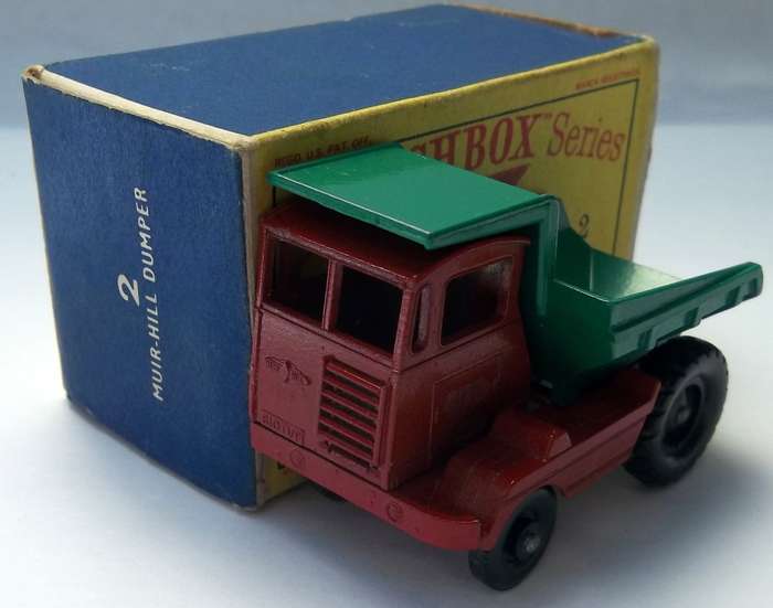 Matchbox Lesney 1-75 Series Regular Wheels #2 Muir Hill Dumper BOXED Made in England 1961 Vintage
