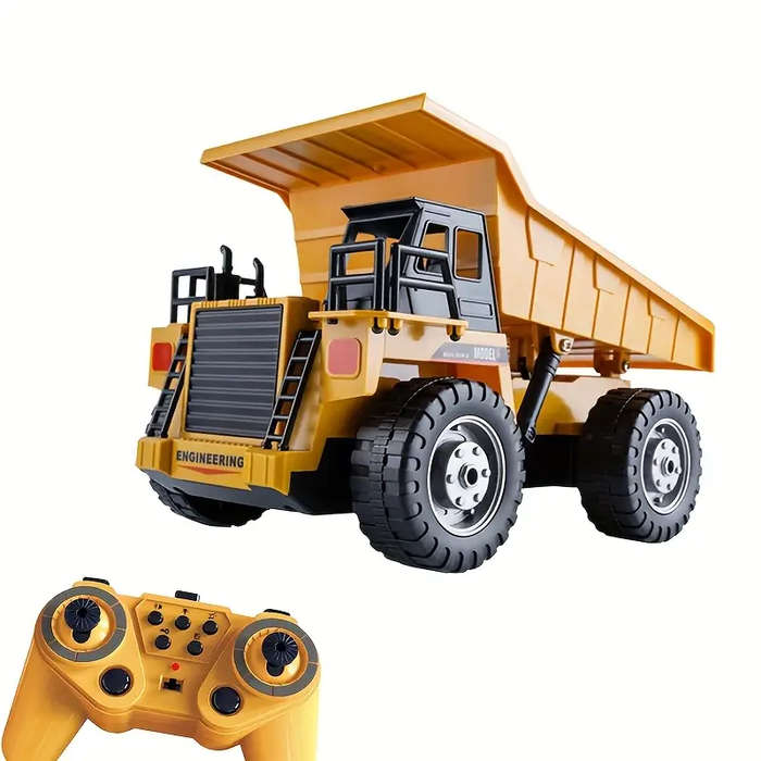 RC Dump Truck Toy Heavy-Duty Remote-Controlled Construction Vehicle