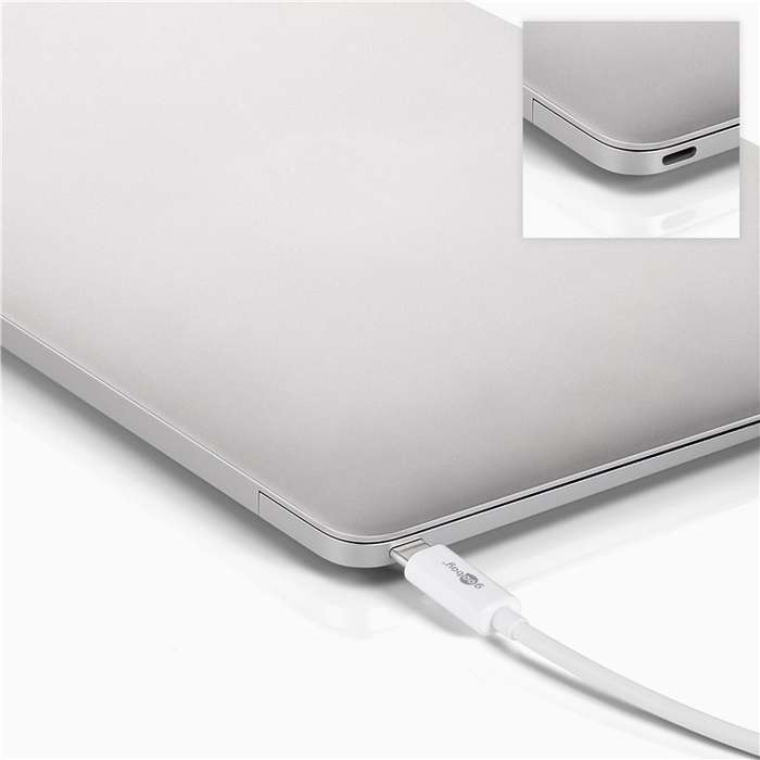 Goobay USB-C Multiport Adapter (HDMI + Ethernet, PD) - White