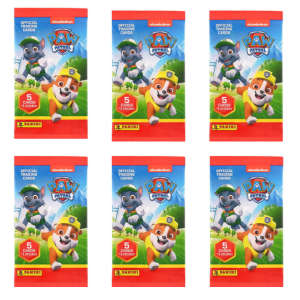 PAW PATROL TRADING CARDS 6 PACK BUNDLE - 30 CARDS, 6 STICKERS